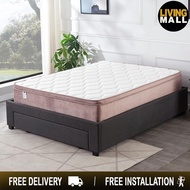 Living Mall Salem Bed Frame with Drawer Queen/King Size with Diomire  Mattress