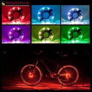 BEBETTFORM Colorful Bicycle Spoke Lights, Waterproof USB Bike Wheel Hub Lights,  LED Rechargeable Decoration Safety Bicycle Lights