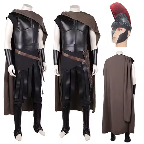 Odysseus Ulysses Cosplay Costume The Odyssey Greek Warrior Outfit Helmet Chest Armor Skirt Trousers 