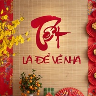 Letter CNY Is To Go Home, large size 55cm, made of 3mm red velvet foam to decorate blinds, walls, ba