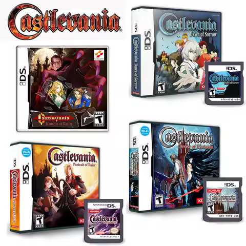 Boxed Castlevania Rondo of Ruin Order of Ecclesia Game Cards DS NDS NDSL Game Cartridge Card Video G