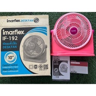IMARFLEX [3 Speed] 10-Inch Table Fan Model IF-192 Available In Blue And Pink.