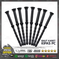 65MM Computer Radiator Cooler Fan Rubber Screw Bolts 6.5CM PC Desktop Easy to Use Rubber Screw