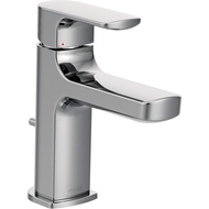 Moen Rizon Chrome One-Handle Modern Bathroom Faucet with Drain Assembly, 6900