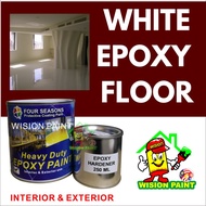 WHITE Epoxy Floor Paint ( FOUR SEASONS ) 1L/5L heavy duty epoxy floor paint