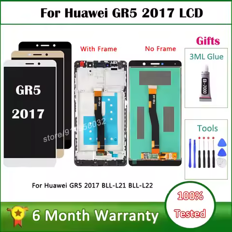 100% Tested 5.5" Screens For Huawei GR5 2017 BLL-L21 BLL-L22 LCD Touch Screen Digitizer Assembly Wit