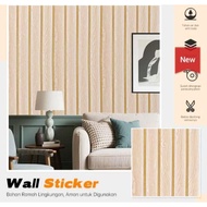 3D Wood Panel Wallpaper Light Cream Gold Trim DP1258 8MX45CM 1 Roll