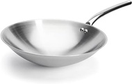 De Buyer 3122.36 Stainless Steel Stainless Bottomless Wok for Induction Hob