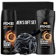 Father's Day Axe Gift Set for Men, Includes Dark Temptation Body Wash, Axe Men Dark Temptation Deodo