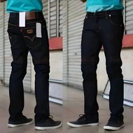 Garmens JEANS Celana Jeans Panjang Slimfit Pria Warna Blue Gelap Hitam Garment
