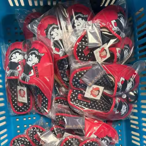 Betty Boop Slippers Anime Women Plush Slipper Cute Cartoon Comfy Warm Home Shoes Kawaii Anti Skid So