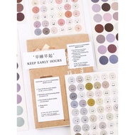 Sticker Geometry Dots Solid Color Decoration Sticker