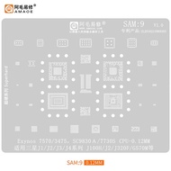 0.12MM Amaoe SAM:9 BGA Reballing Stencil For Samsung J1/J2/J3/J4 J100H/J320F/G570M Cpu Exynos7570/34