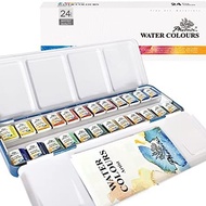 PHOENIX Artist Grade Watercolor Paint Set Half Pan 24 Color -Non-Toxic