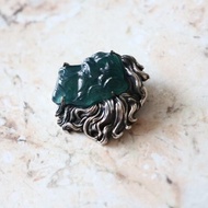 Journal-純天然A貨翡翠(瓜地馬拉)冰種老藍水希臘獅王 925銀墜子