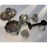 MESIN Mokapot upgrade Modified 9 barista style using espresso machine filter capacity 4cups (Free Ta