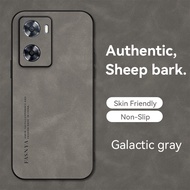 Cho Oppo A77-a77s 4G trường hợp Oppo A57 4G 2022 TPU mềm mờ chống Sốc Ốp điện thoại kết cấu da Bìa