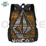 กระเป๋าเป้สะพายหลังขนาดใหญ่ Volcom สำหรับกระเป๋านักเรียนเดย์แพกลำลองกระเป๋าหนังสือของเด็ก