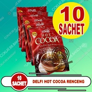 Delfi HOT COCOA INDULGENCE Contents 10, DELFI HOT COCOA Chocolate Drink 10pcs MIX 3 IN 1