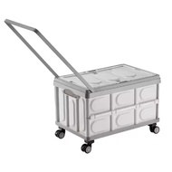 FOLDABLE STORAGE BOX GLAM 52X35.5X35.5CM GREY