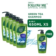 [BUY 5 FREE 1] FOLLOW ME Green Tea Shampoo 6-in-1 (650ml)