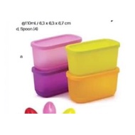 Tupperware Petite Fiesta 4pcs Rectangle snack Container With Lid