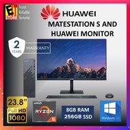 HUAWEI MATESTATION S AND HUAWEI Monitor 23.8 (RYZEN 5 4600G/8GB DDR4/256GB SSD/23.8’’) [FREE KEYBOAR