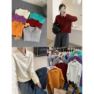 6997 POLO COLLAR WOOL CARDIGAN SHIRT Polo Cardigan Polo Collar Cardigan Woman