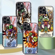 Donald Duck Dollar Tempered Glass Phone Case For Iphone 11 12 Mini 13 14 Plus 15 16 Pro Max Cover