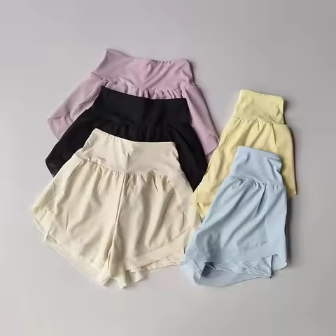 women's summer running sports shorts fitness yoga shorts quick drying outdoor 2 in 1 tennis casual T