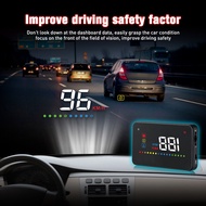 A11 HUD OBD2 Auto Speed Projector Speedometer Head Up แสดงผลเครื่องตรวจจับรถยนต์การบริโภคน้ำมัน Secu