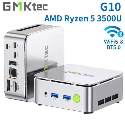 GMKtec G10 Mini PC AMD Ryzen 5 3500U(Beats N150)DDR4 RAM NVMe SSD Windows 11 Pro Desktop Computers T