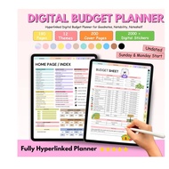 Digital Budget Planner, Financial Budget Planner, Undated Digital Planner, Finance Tracker, Paycheck
