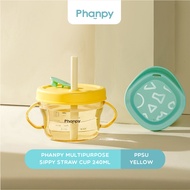 Phanpy Multipurpose Sippy Straw Cup 240ml - PPSU  Yellow.