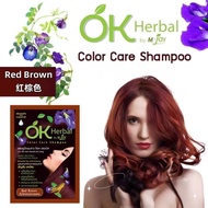 Thailand Shopping Ok Herbal Hair Dye Butterfly Pea Flower Plant Agent Coloring Cream Cover White Hai