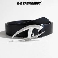[K-2] Future Sense Metal LOGO Streamlined Belt Must-Have For Wearing Matching Trendy OOTD Y2K K2 [KM
