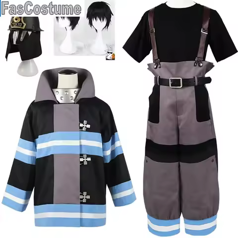Shinra Kusakabe Costume Coat Pants Jackets Fire Force Cosplay Costume Enen no Shouboutai Fire Brigad
