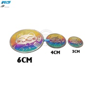 God of Wealth Cat Logo Titanium Stamp Diameter 3cm, 4cm, 6cm Round Shape Adhesive
