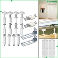[Hevalxa] 16x Bifold Door Hardware Bifold Door Hardware Repair Replacement Parts, Bifold Door Bottom Closet Door Repair