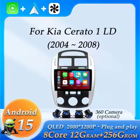Wireless CarPlay Car Radio Audio Multimedia Video Player for Kia Cerato 1 LD 2004 - 2008 GPS Navigat