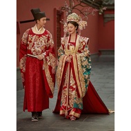 Song Dynasty Bride Hanfu Wedding Clothes Xiuhe Clothes New Wedding Clothes Chinese Couple Wedding Phoenix Crown Xiamei D