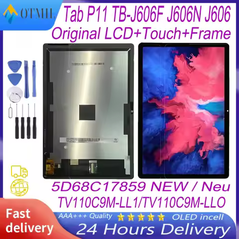 11" Original For Lenovo Tab P11 TB-J606F TB-J606L J606 LCD Display Touch Screen Digitizer Assembly f