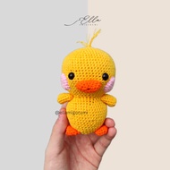 GANTUNGAN Custom Amigurumi Doll Knitted Keychain Handmade Cute Ducky Duck - ELLAMIGURUMI