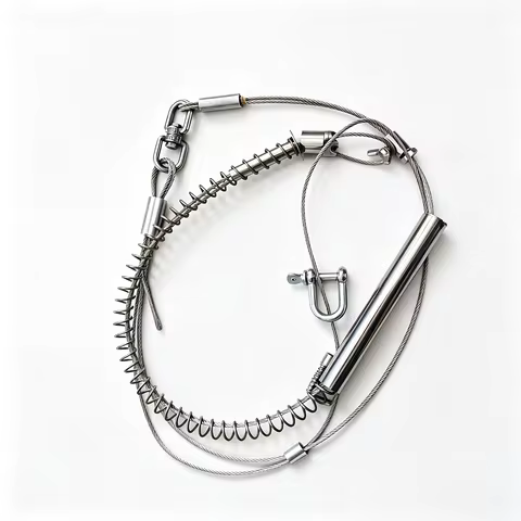 4mm Thick Steel Wire Rope Spring & Lock Nuts, Solid Replacement Accessories for Wild Boar, Fox and R