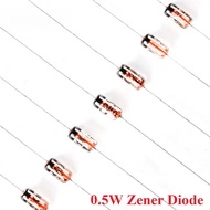 100 Pcs 0.5 W 1/2W Voltage Regulator Diode BZX55C43 BZX55C30 BZX55C22 BZX55C18 BZX55C16 BZX55C15 BZX