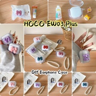 【In Stock】For HOCO EW03 Plus Case DIY Cute bowknot Soft Silicone Earphone Case Casing Cover NO.3