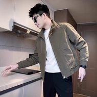 0 Stand-Up Collar Jacket Men's Spring Autumn Men's Tops Handsome Tooling Korean Version Trendy Casua
