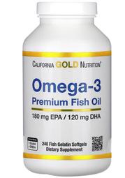 現貨 California Gold Nutrition 優質魚油 Omega-3 EPA DHA 自用食品委 240粒