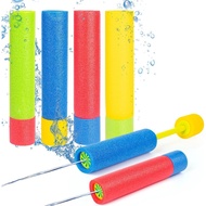 4pcs Foam Water Guns Water Pistols for Kids Water Blaster Shooters Push Pull Type Foam Water Squirte