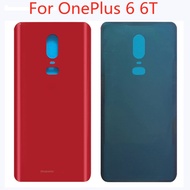 OnePlus 6 6T Back Battery Housing Case with Adhesive, 3D Glass Panel, Back Cover